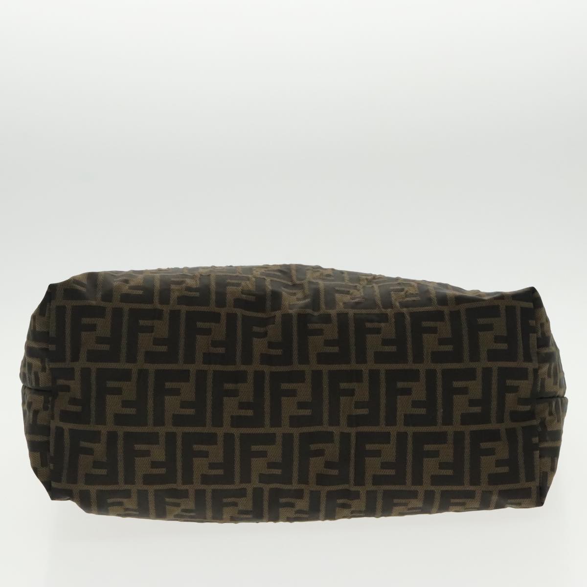 FENDI Zucca Canvas Tote Bag Brown Black Gold 96287
