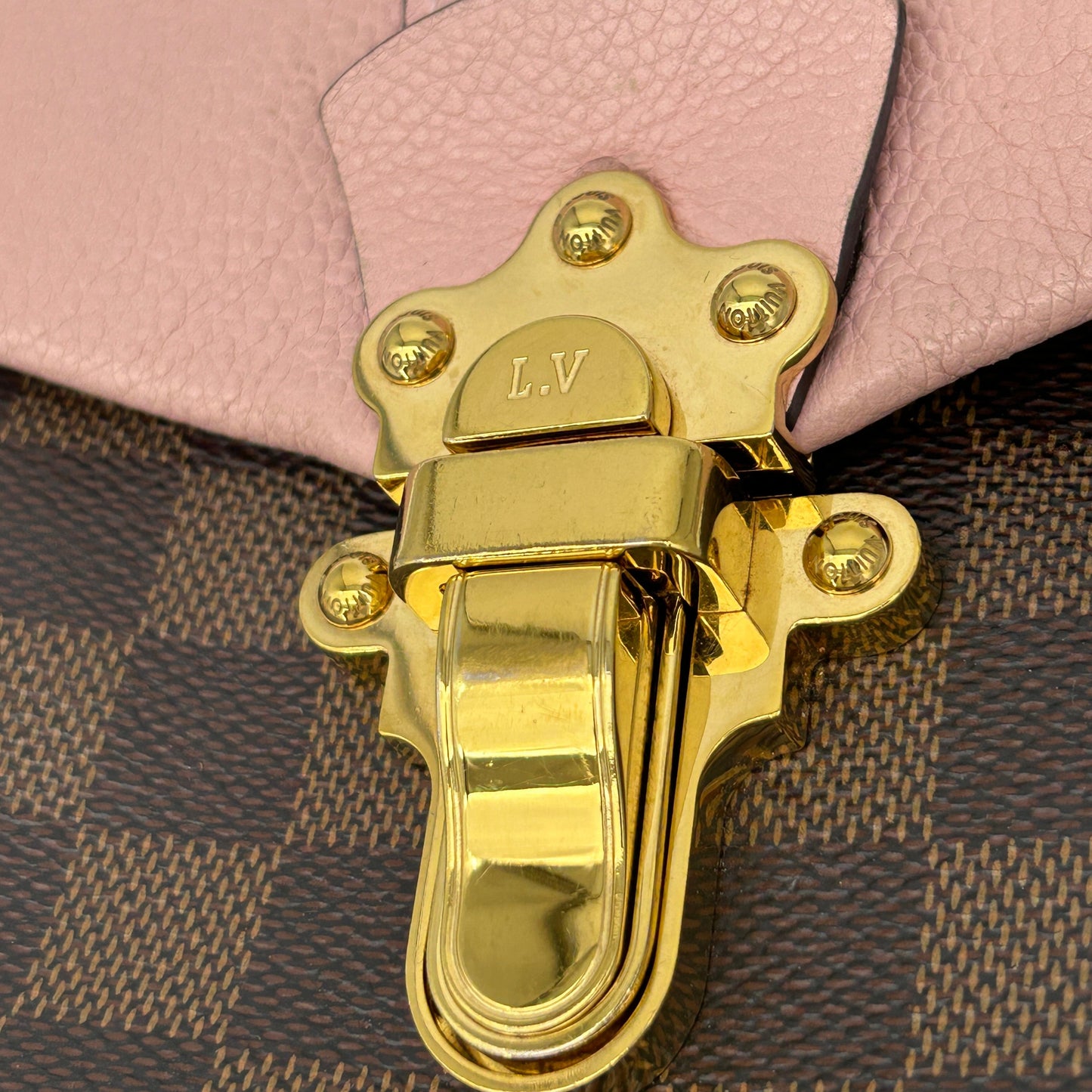 Louis Vuitton Clapton Brown Damier Ebene Rose Backpack Medium