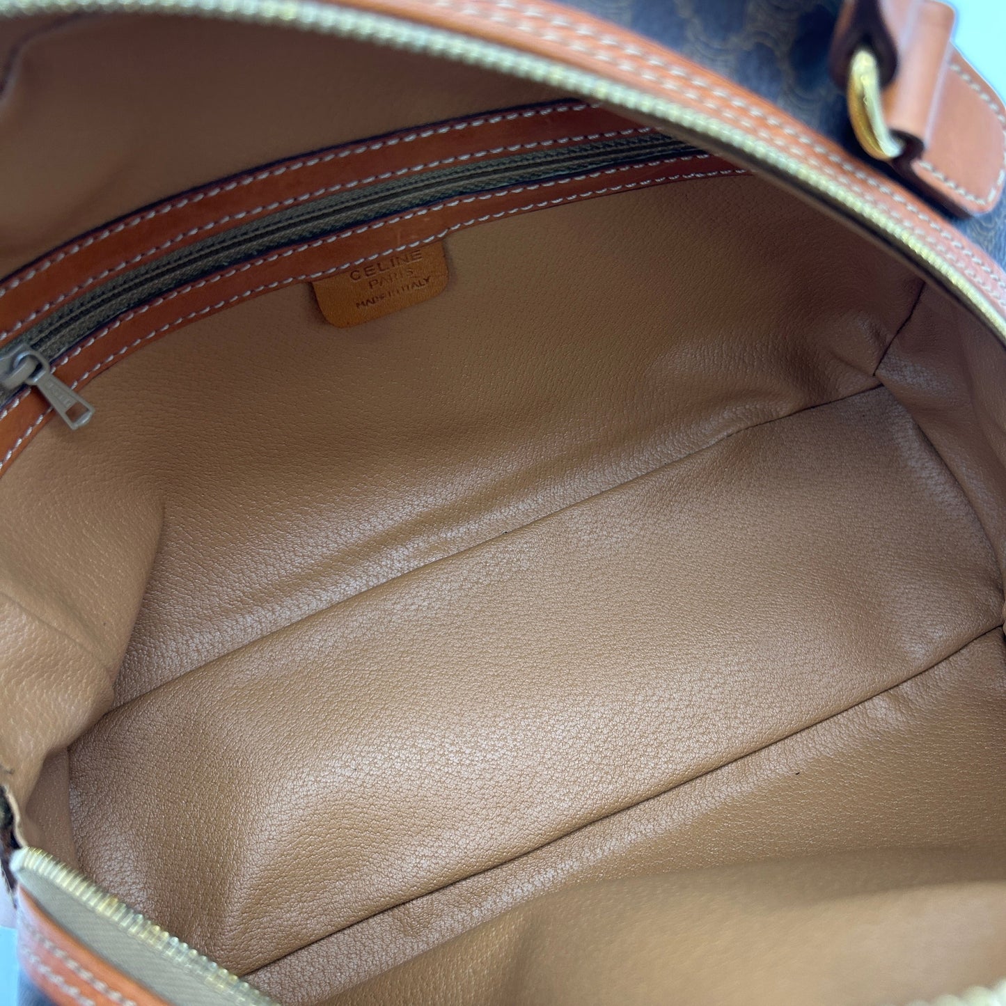 Celine Macadam Canvas Hand Bag PVC Leather - Brown B1130JNJFG