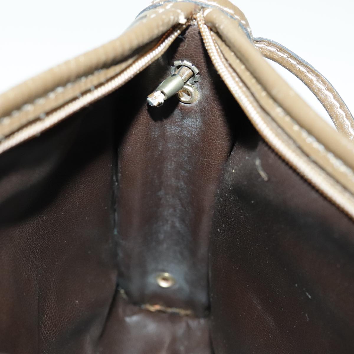 FENDI Zucchino Canvas Shoulder Bag Brown 96429