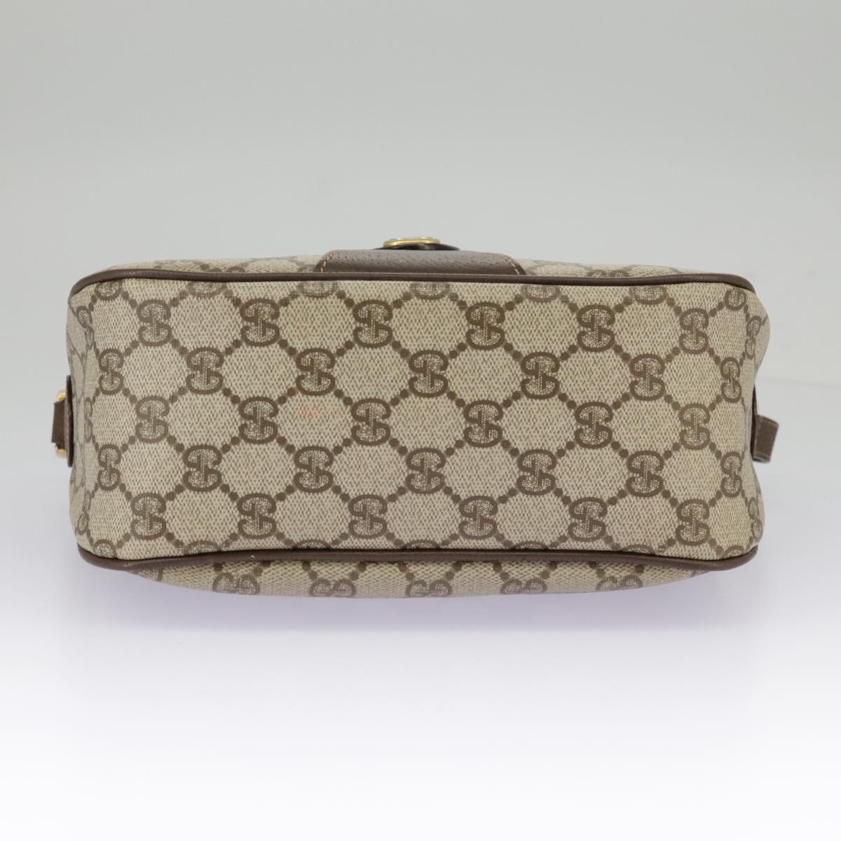 GUCCI GG Supreme Web Sherry Line Shoulder Bag PVC Beige 89 02 032 96515