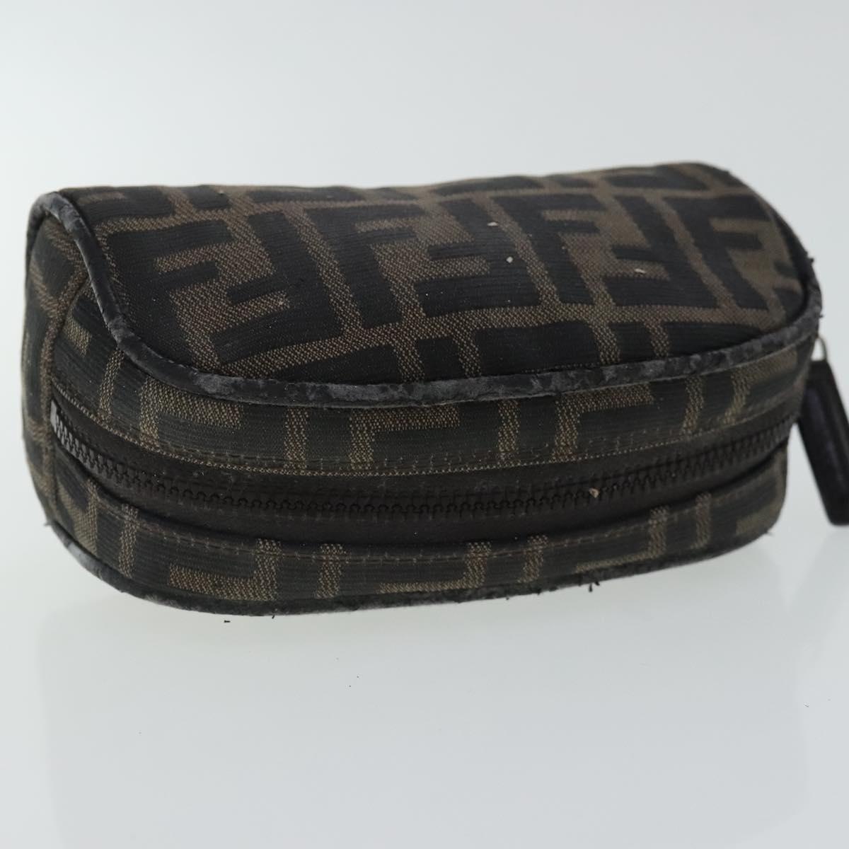 FENDI Zucca Canvas Pouch Brown 96675