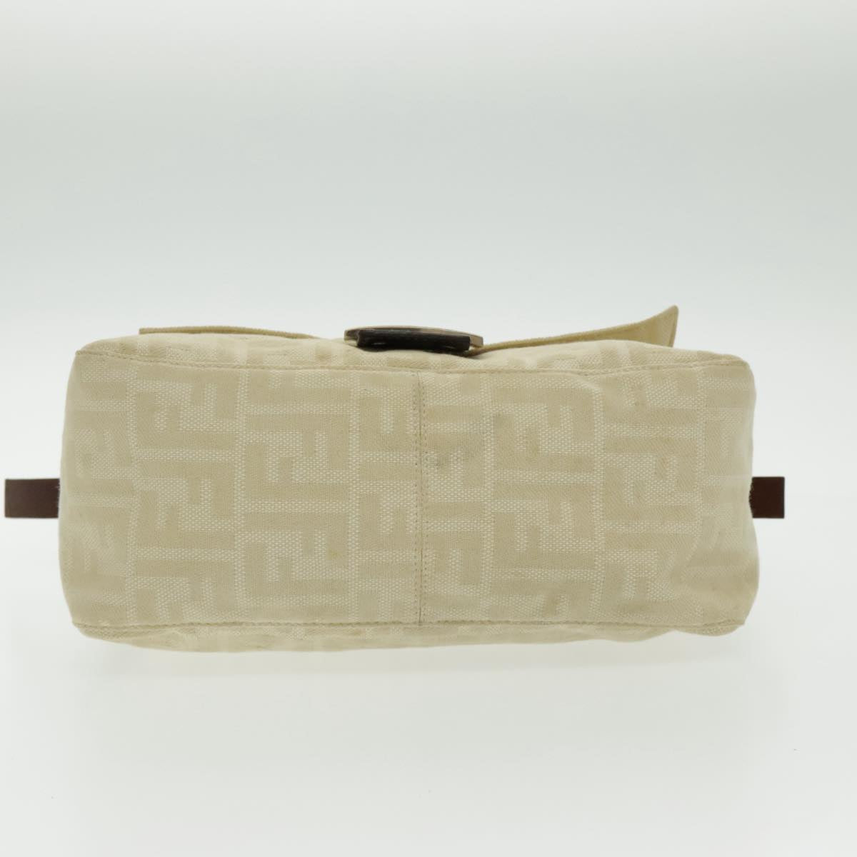 FENDI Zucca Canvas Mamma Baguette Shoulder Bag Beige 96676
