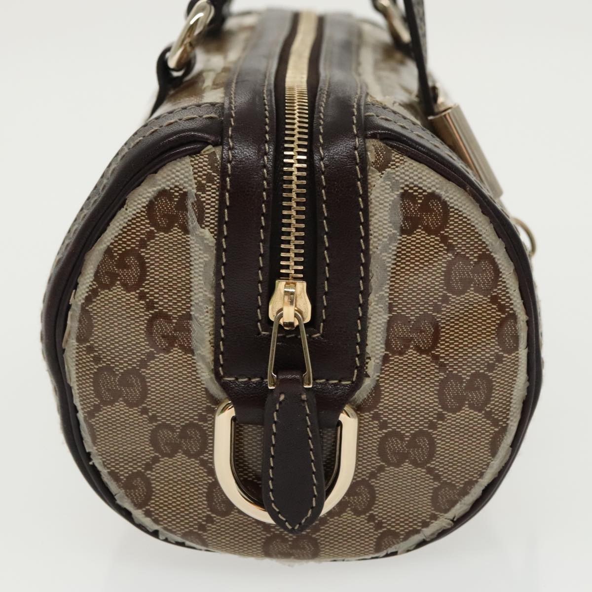 GUCCI GG Crystal Hand Bag Beige Gold 181485 96794