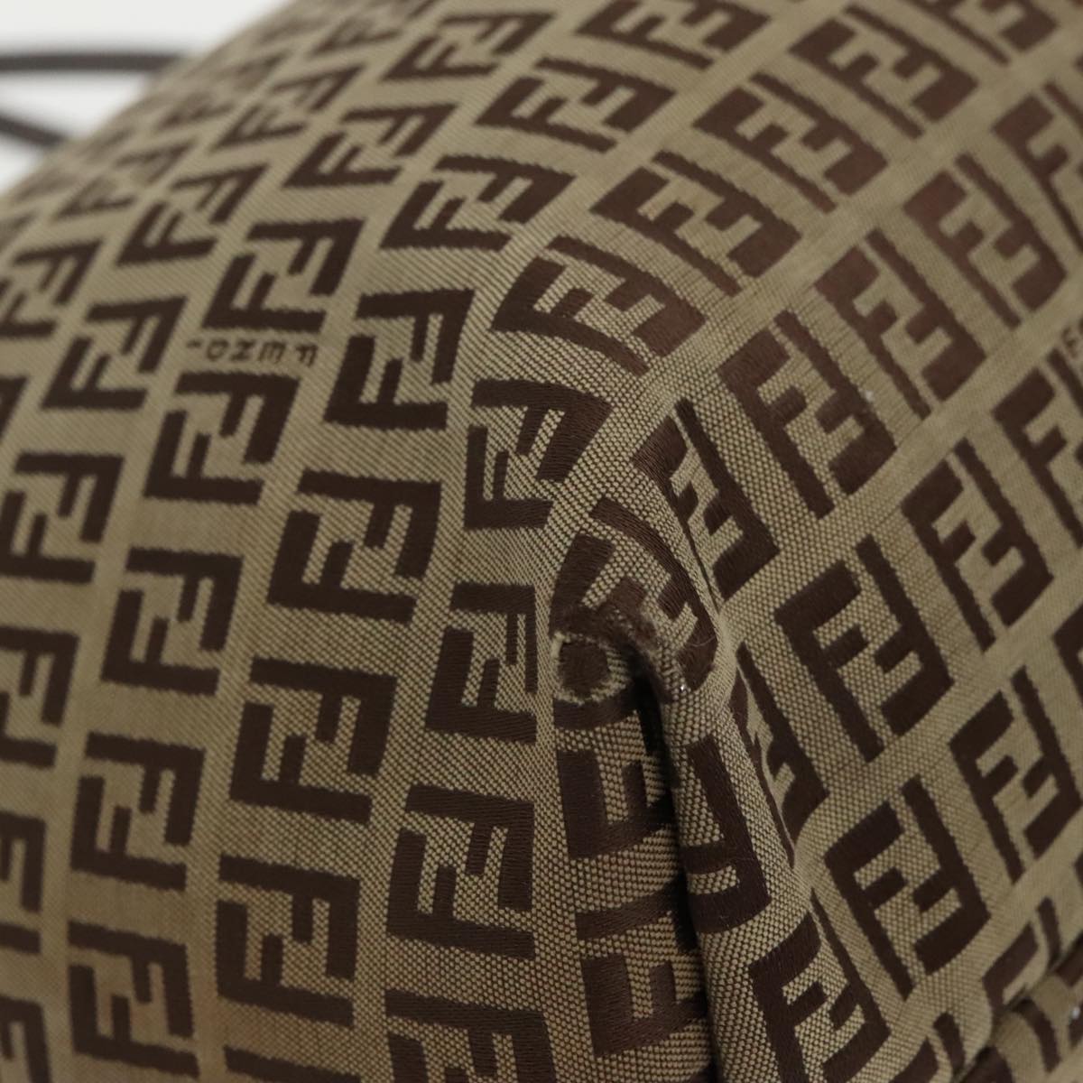 FENDI Zucchino Canvas Tote Bag Beige 97032