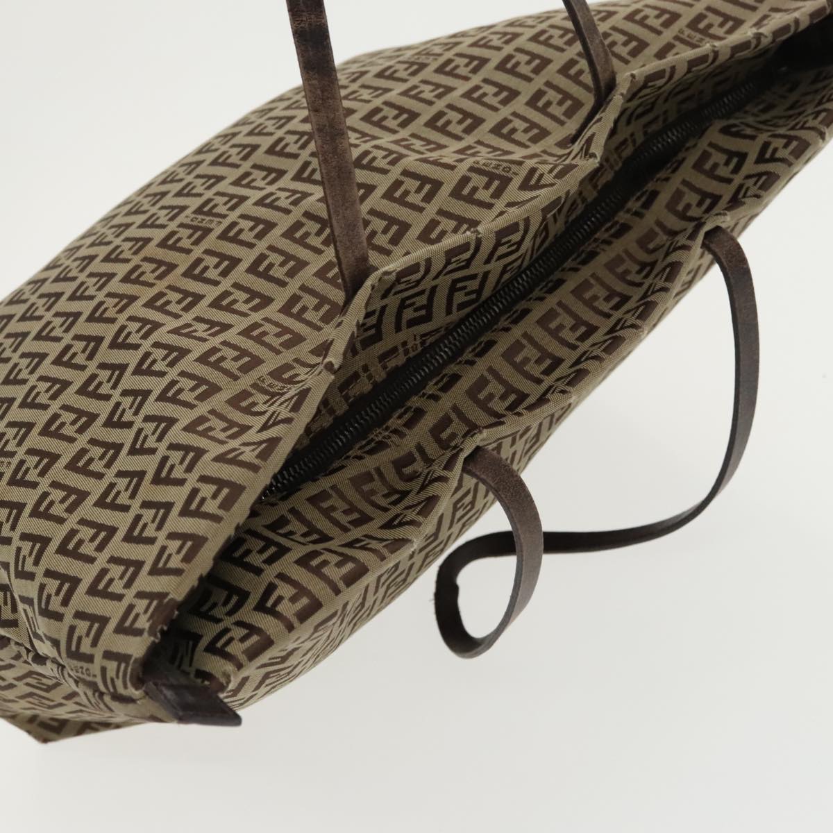 FENDI Zucchino Canvas Tote Bag Beige 97032