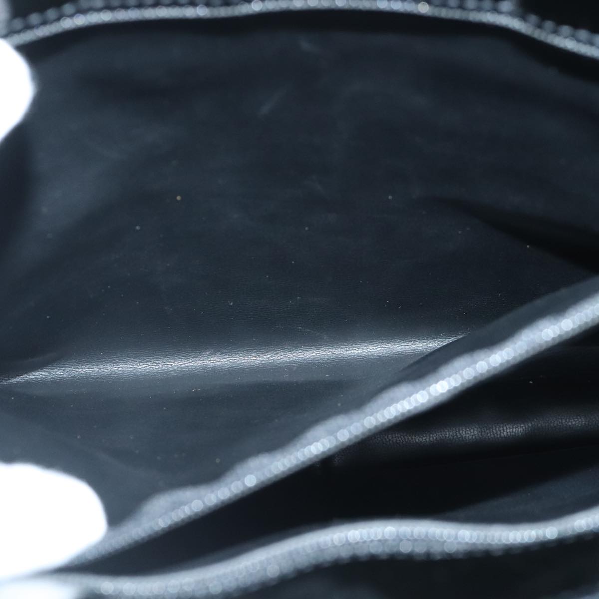 CHANEL Chain Tote Bag Patent leather Black Gold CC 97057