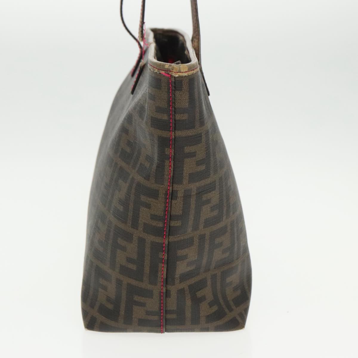 FENDI Zucca Canvas Tote Bag Brown Black Gold 97259