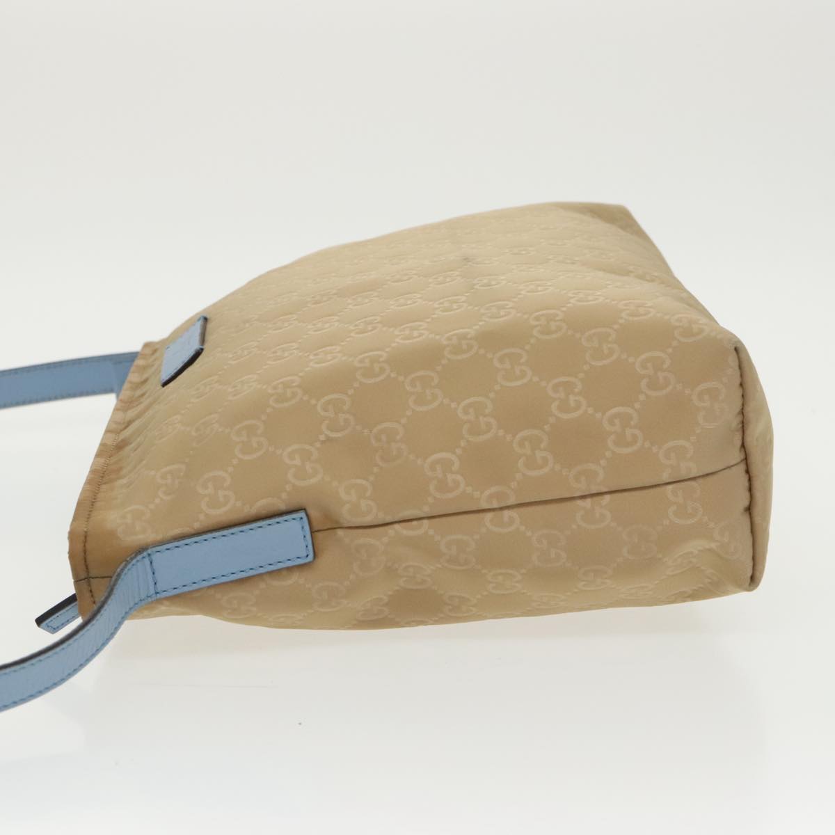 GUCCI GG Canvas Shoulder Bag Beige Silver 314529 97398