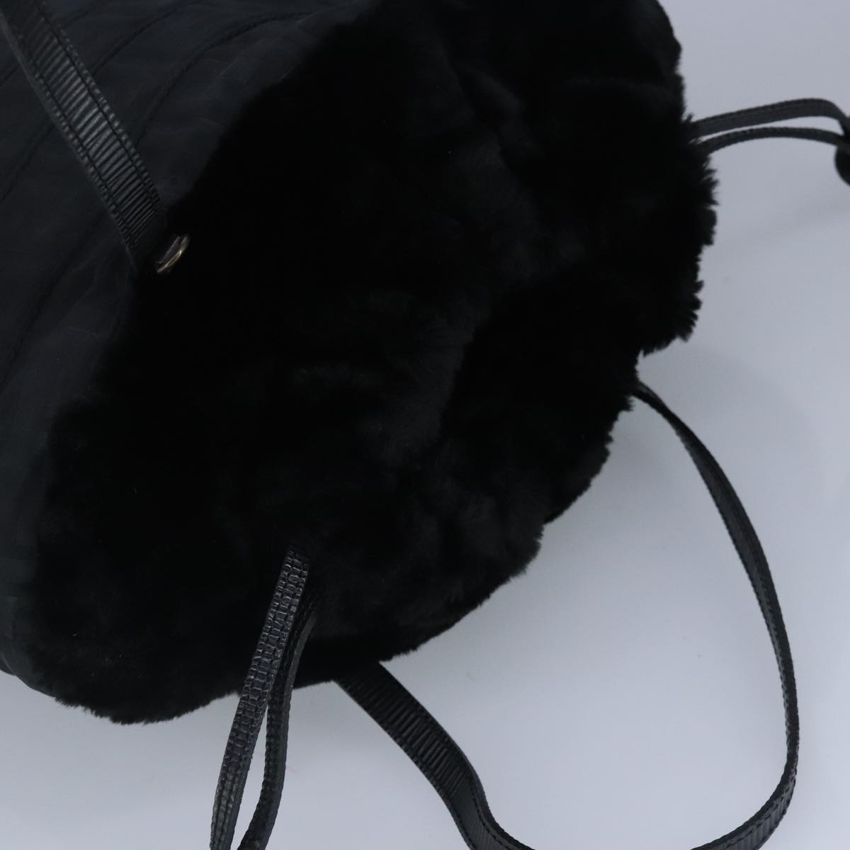 FENDI Zucca Canvas Hand Bag Black 97410