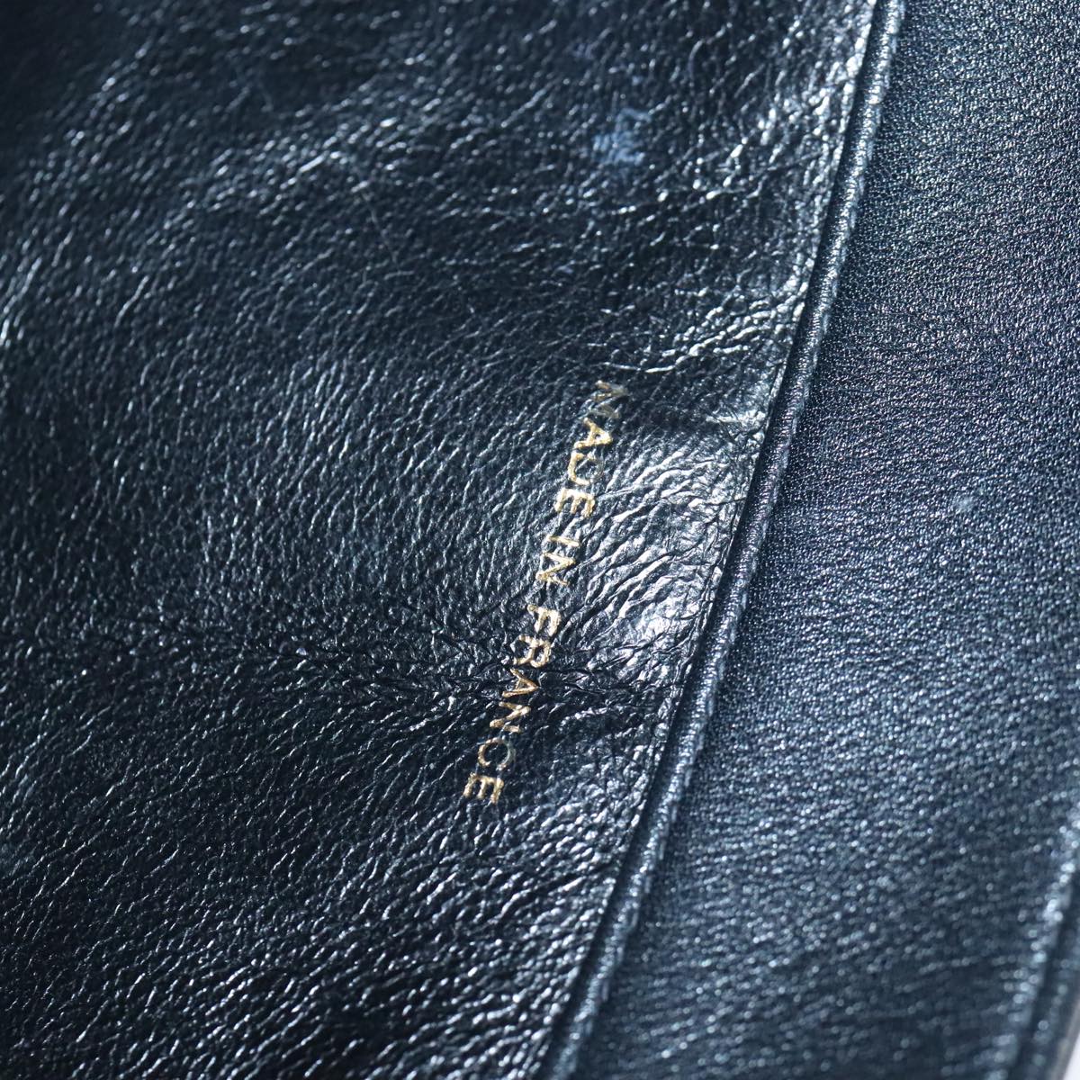 CHANEL COCO Mark Chain Tote Bag Leather Black Gold CC 97552A