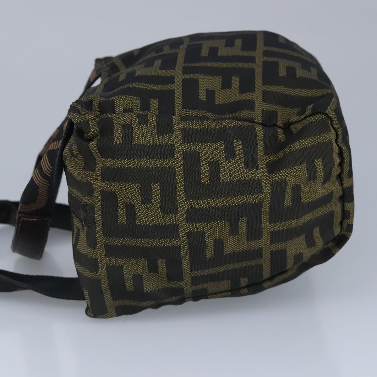 FENDI Zucca Canvas Hand Bag Brown Black 97622