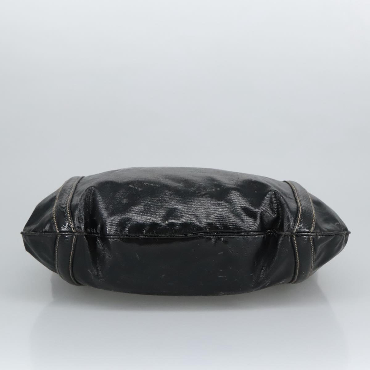 GUCCI Hand Bag Coated Canvas 2way Black Green Red 97935
