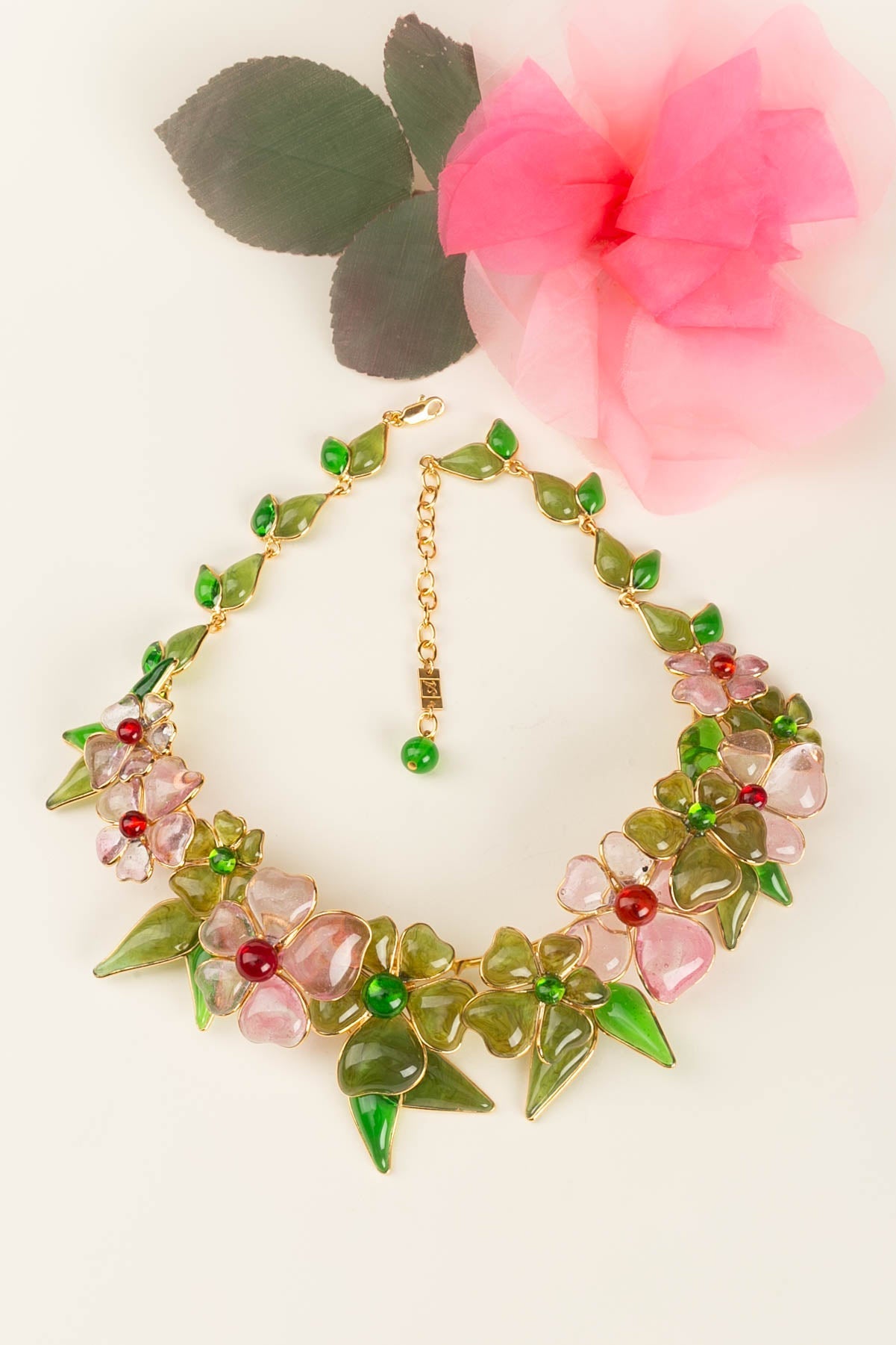 Collier en pÃƒÆ’Ã‚Â¢te de verre Augustine