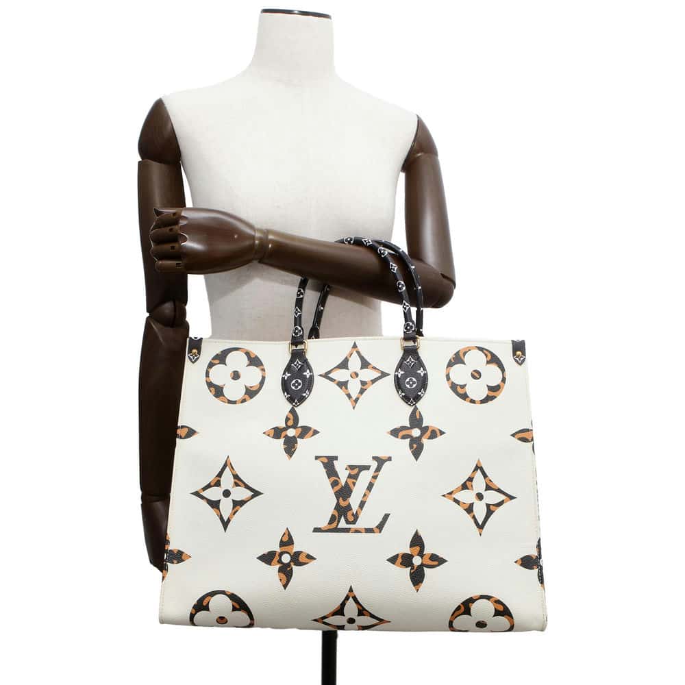LOUIS VUITTON Onthego Ivoire M44675 Monogram / Jungle Size GM