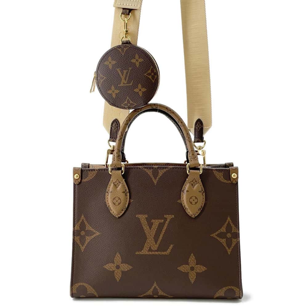 LOUIS VUITTON Onthego Red M46373 Monogram Monogram Reverse Canvas Monogram Giant Size PM
