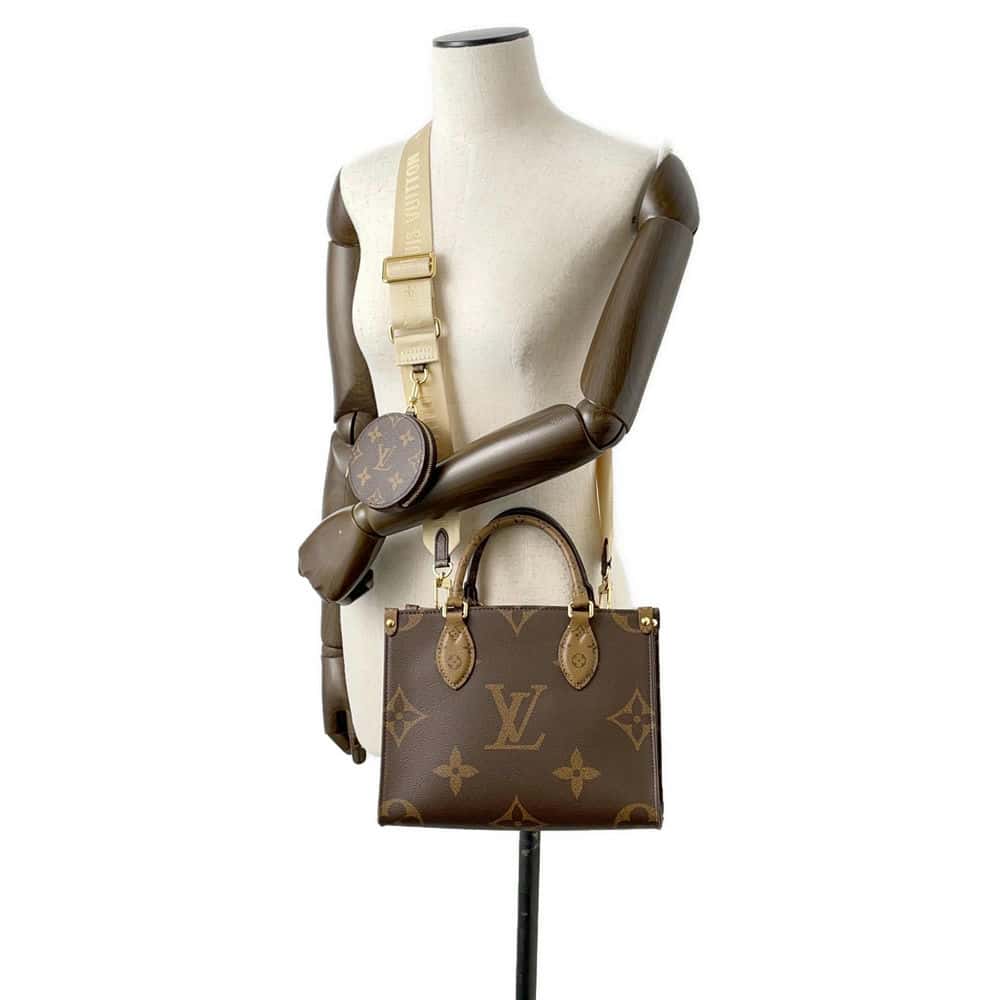 LOUIS VUITTON Onthego Red M46373 Monogram Monogram Reverse Canvas Monogram Giant Size PM