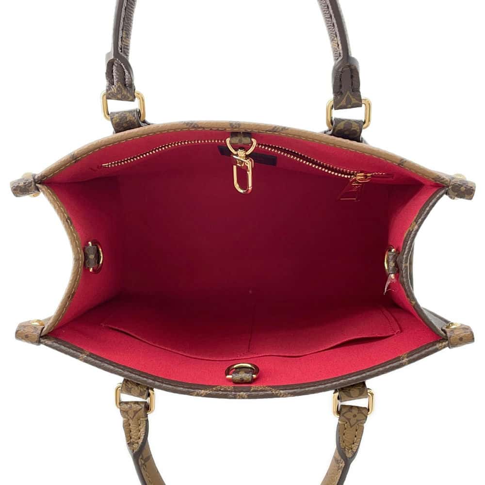 LOUIS VUITTON Onthego Red M46373 Monogram Monogram Reverse Canvas Monogram Giant Size PM