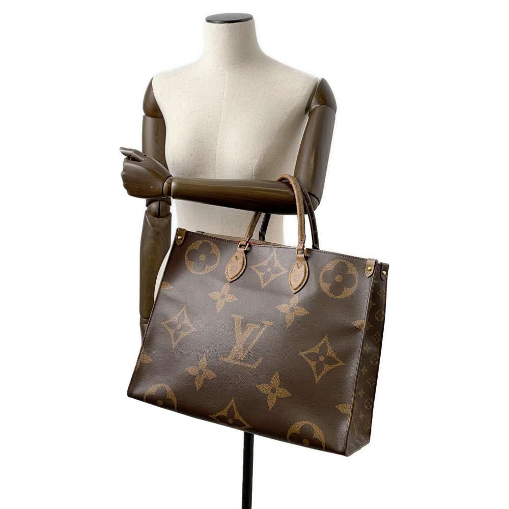 LOUIS VUITTON Onthego Red M44576 Monogram Monogram Reverse Canvas Monogram Giant Size GM
