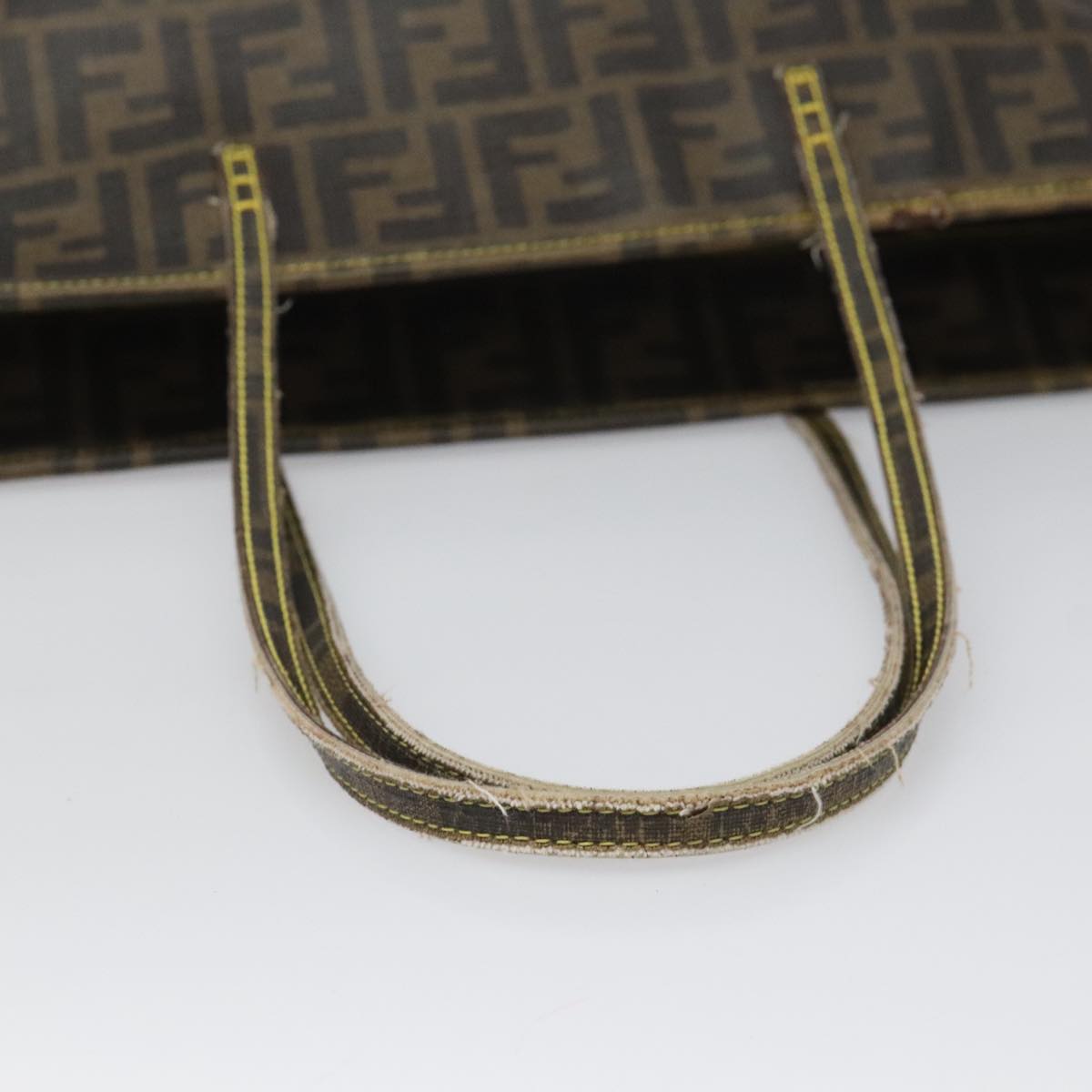 FENDI Zucca Canvas Tote Bag Brown Black 98230