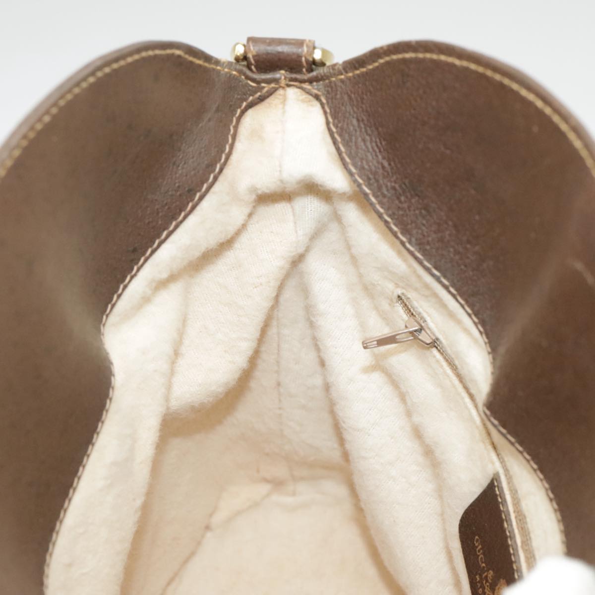 GUCCI GG Supreme Shoulder Bag PVC Beige Gold Web Sherry Line 98280