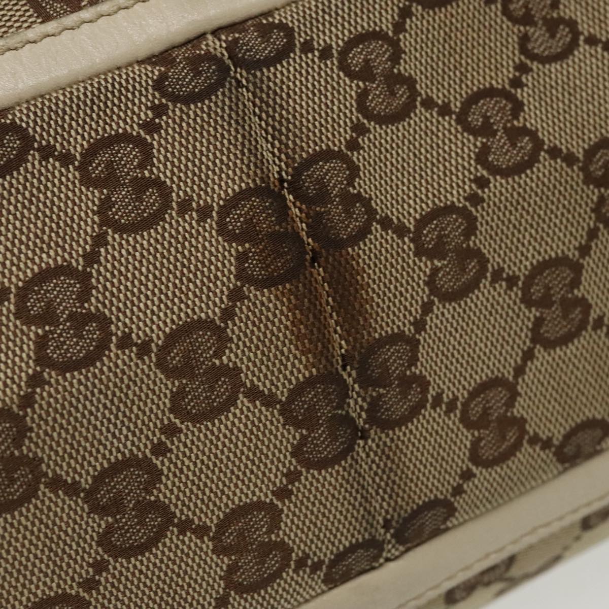 GUCCI GG Canvas Tote Bag Beige Gold 170004 98399