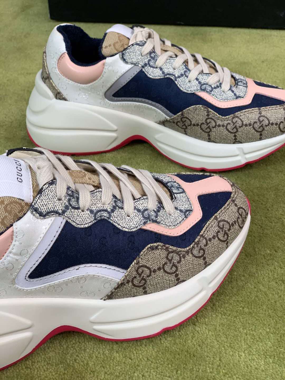 GLM-GCI Rhyton GG Brown Pink Sneaker 046