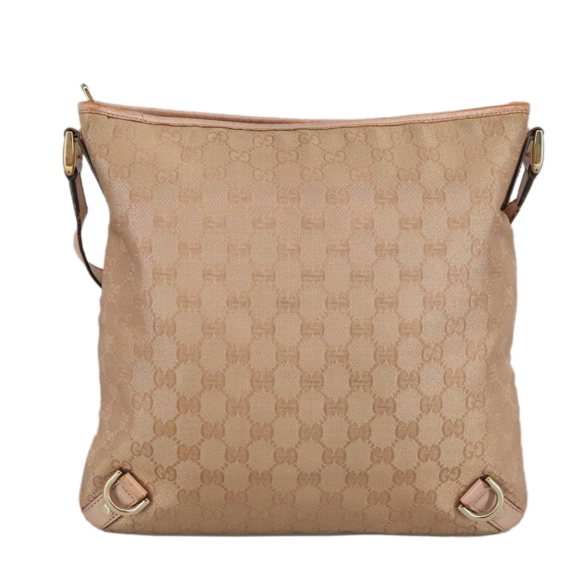 GUCCI GG Canvas Shoulder Bag Pink Gold 131326 98450