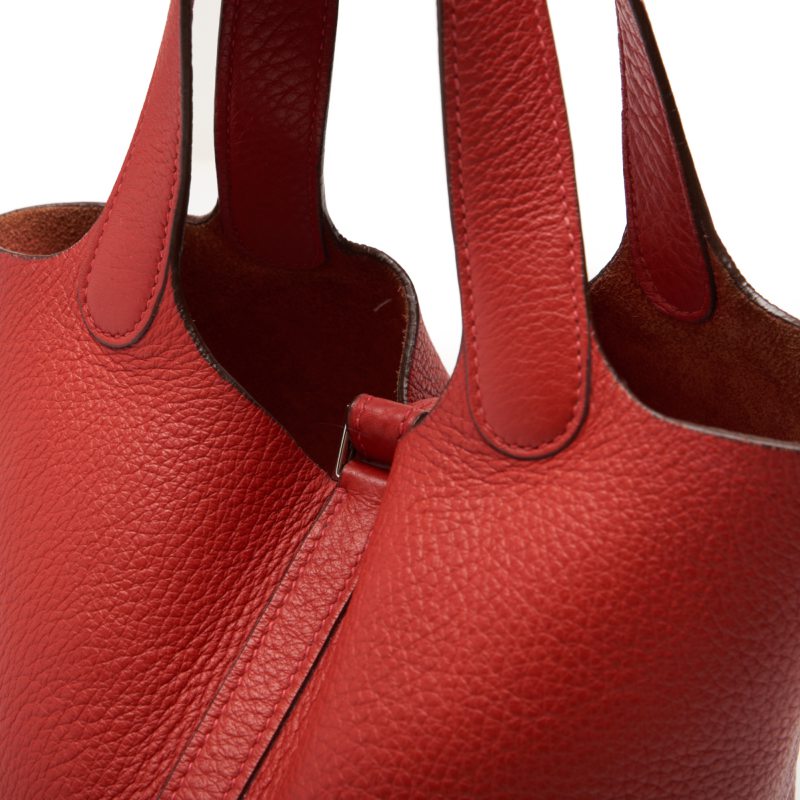 HERMES ERMES Picotin PM Handbag clement Rouge (Silver G ) Handbag  Handbag Ladies Handbags ÃƒÂ£Ã¢â€šÂ¬Ã‚Â ShipÃƒÂ£Ã¢â€šÂ¬Ã¢â‚¬Ëœ Ladies Handbags Ladies Online