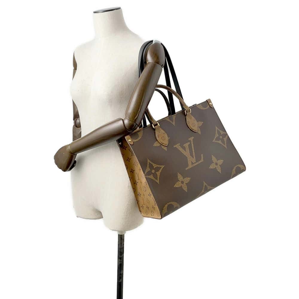 LOUIS VUITTON Onthego Red M45321 Monogram Monogram Reverse Canvas Monogram Giant Size MM