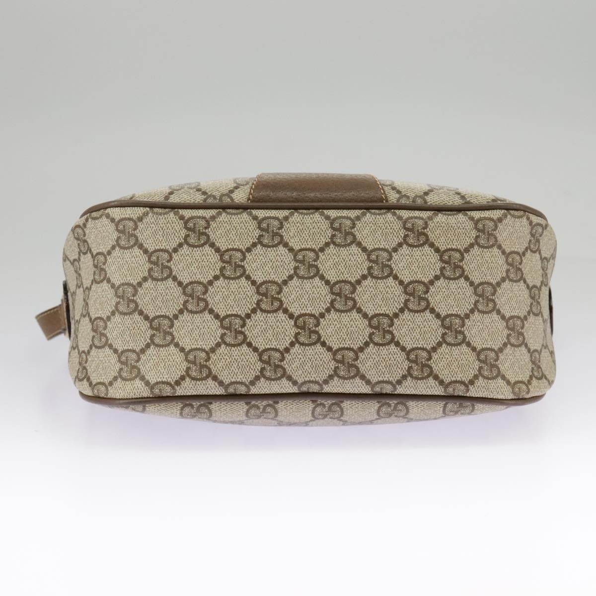 GUCCI GG Supreme Web Sherry Line Shoulder Bag PVC Beige 89 02 032 98837