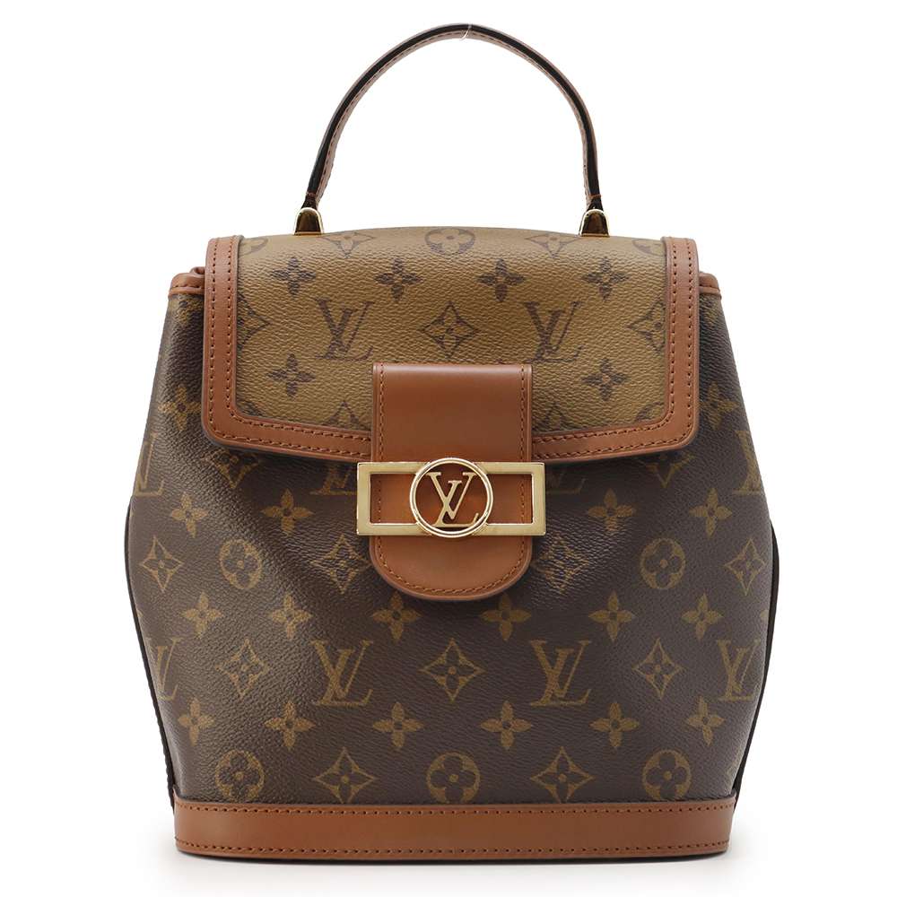 LOUIS VUITTON Dauphineãƒ»Backpack Noir M45142 Monogram Monogram Reverse Canvas