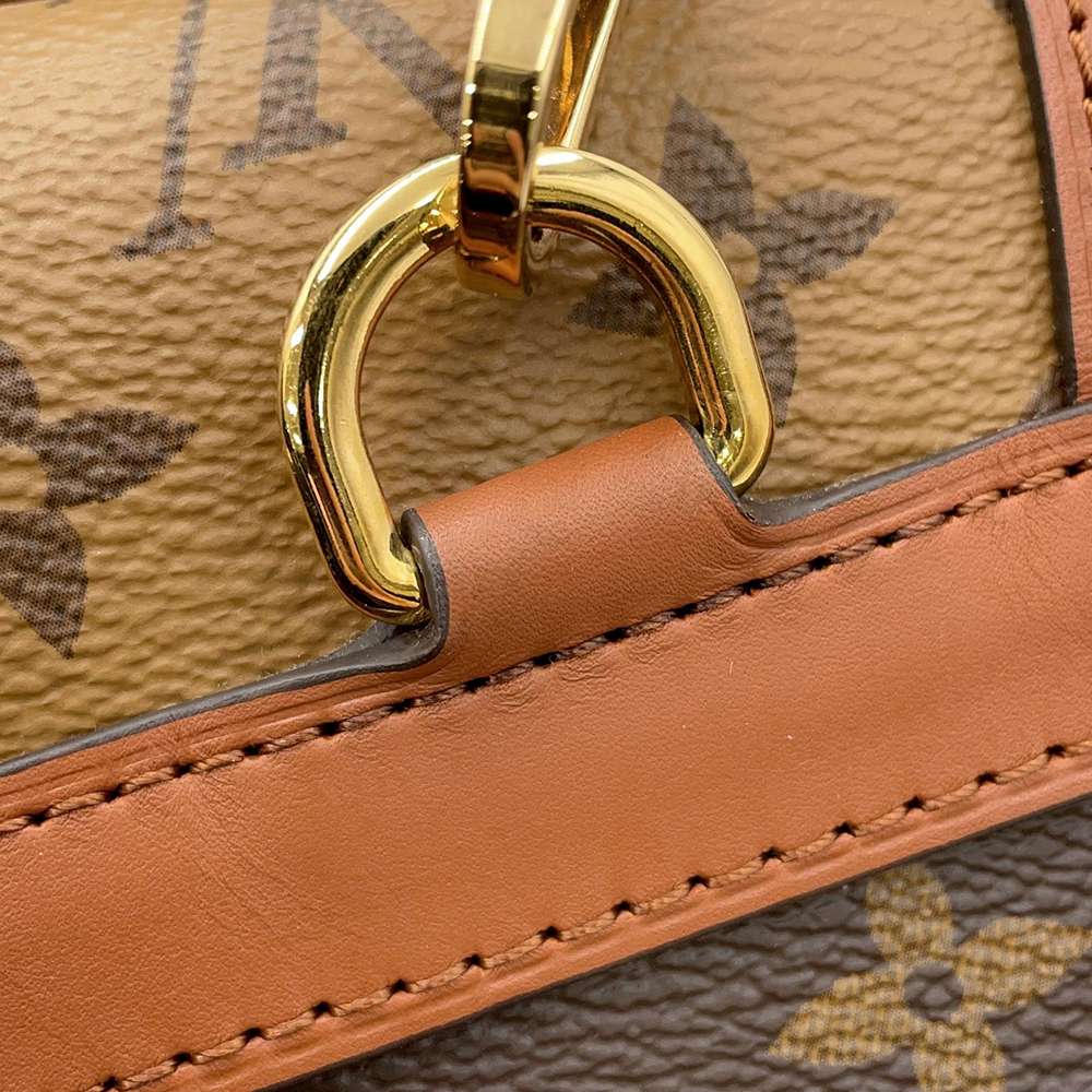 LOUIS VUITTON Dauphineãƒ»Backpack Noir M45142 Monogram Monogram Reverse Canvas