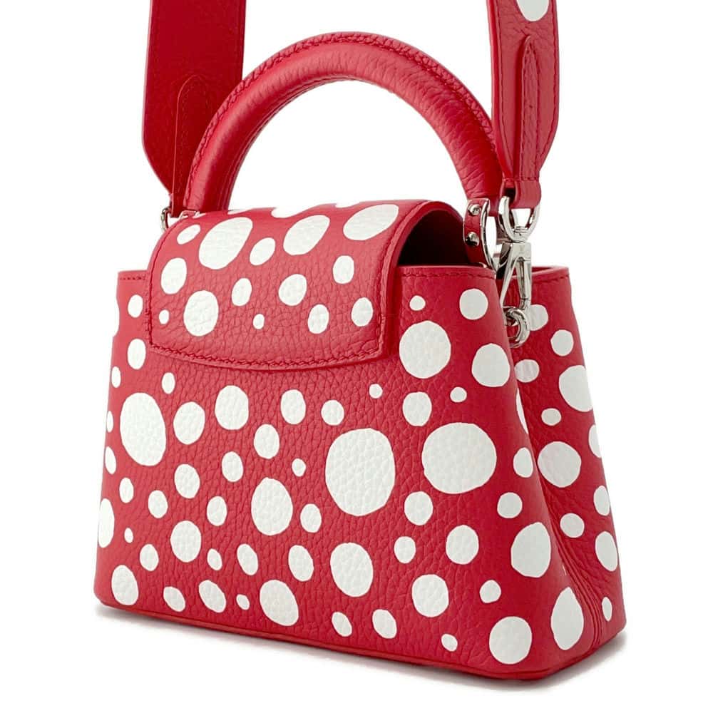 LOUIS VUITTON LV Ã— YK Capucines Red M21692 Calf Leather Infinity Dot Size MINI