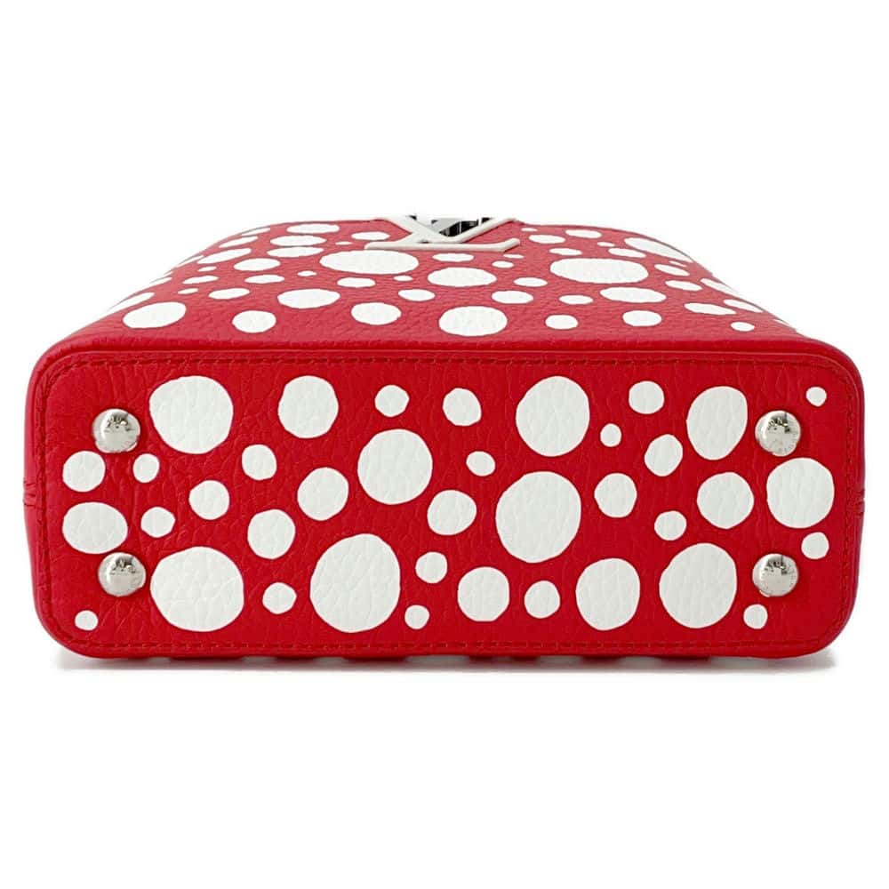 LOUIS VUITTON LV Ã— YK Capucines Red M21692 Calf Leather Infinity Dot Size MINI