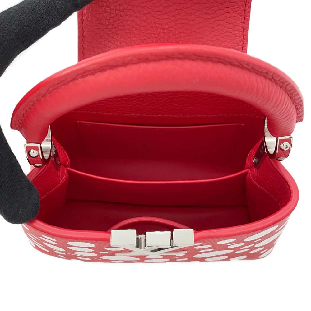 LOUIS VUITTON LV Ã— YK Capucines Red M21692 Calf Leather Infinity Dot Size MINI