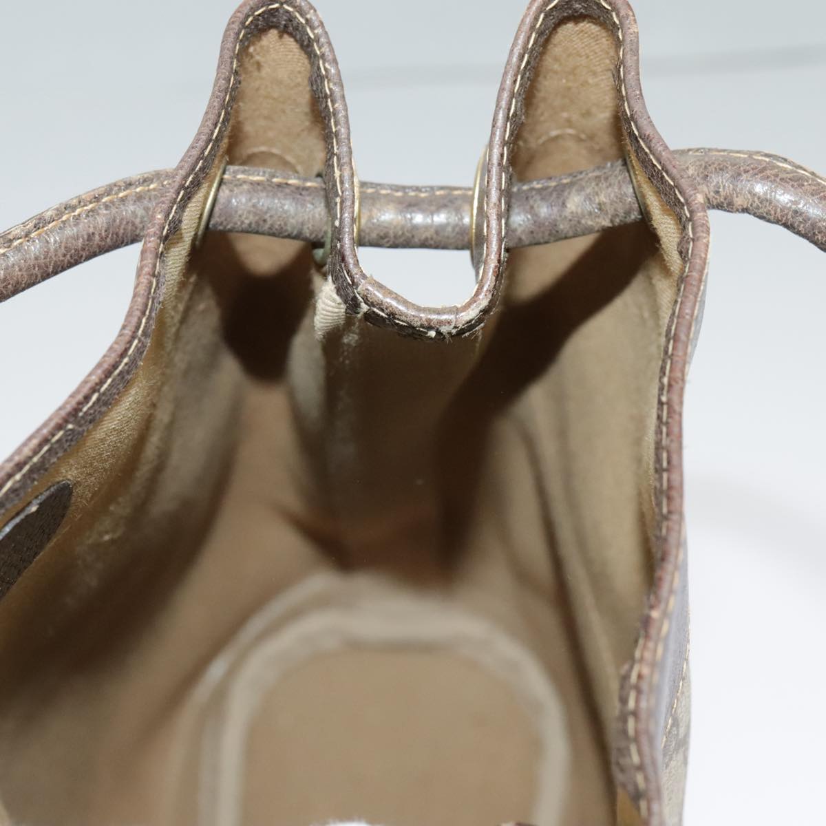 GUCCI GG Supreme Web Sherry Line Hand Bag PVC Beige Green Red 98868