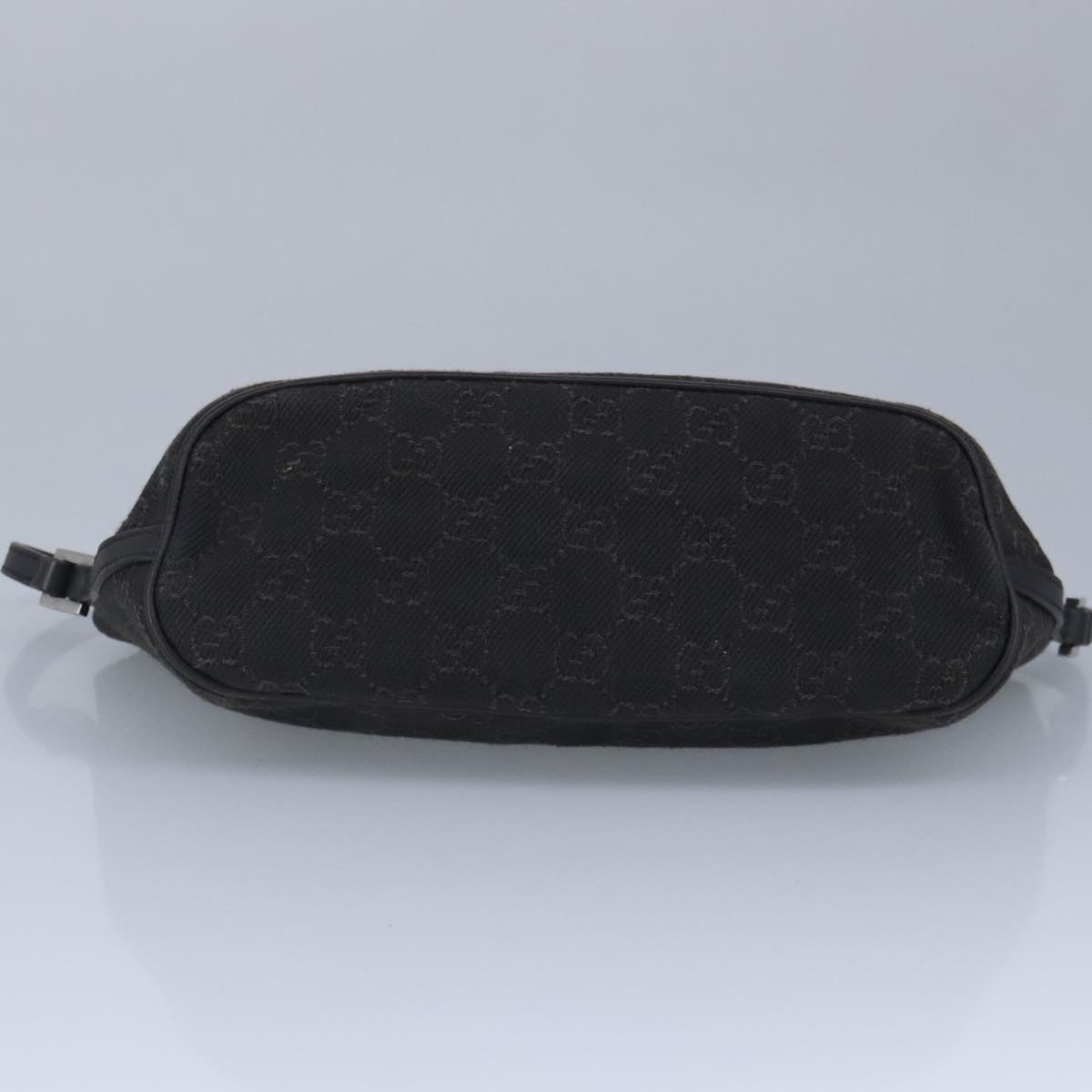 GUCCI GG Canvas Pouch Brown Silver 07198 98923