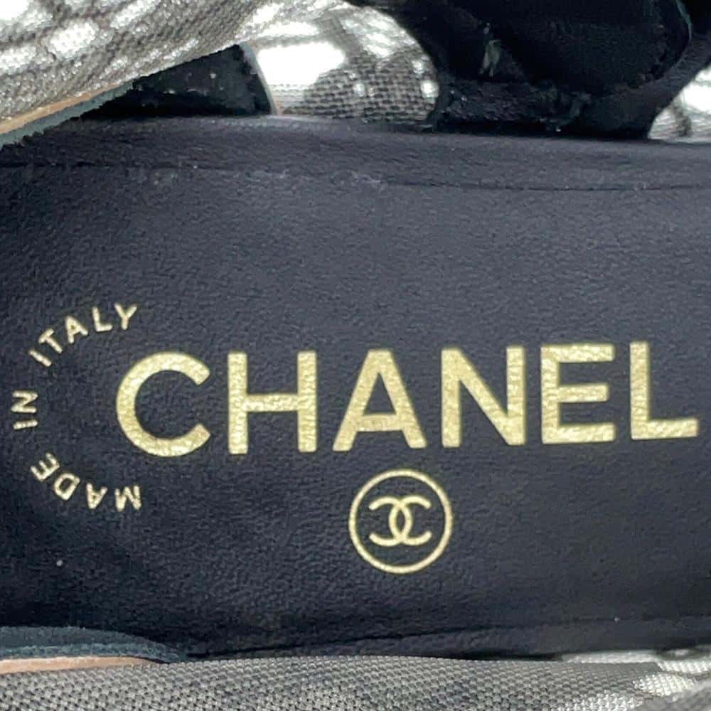 CHANEL Embroidery Grosgrain short boots BlackG45519 race Size 37C