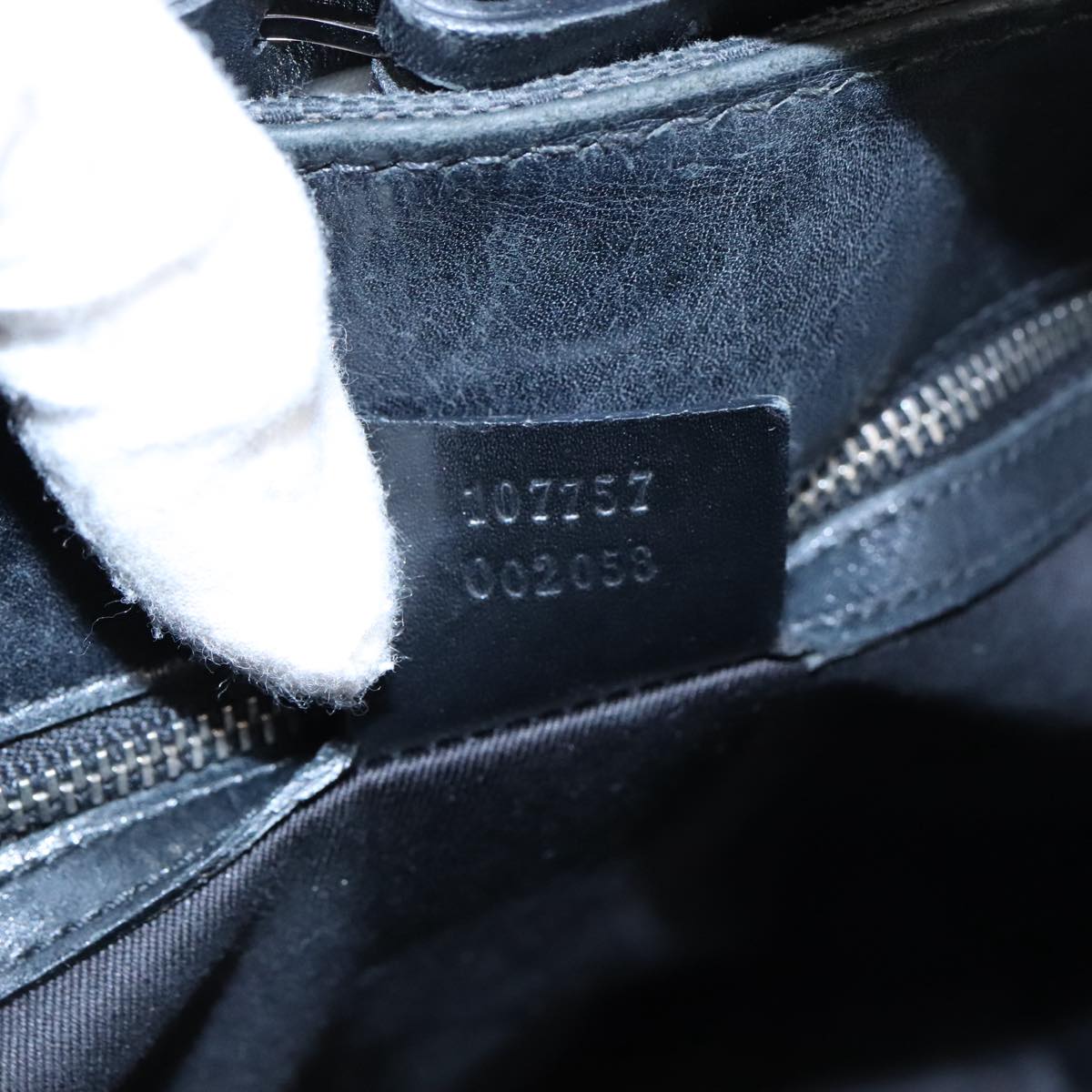 GUCCI GG Canvas Tote Bag Black Silver 107757 98925