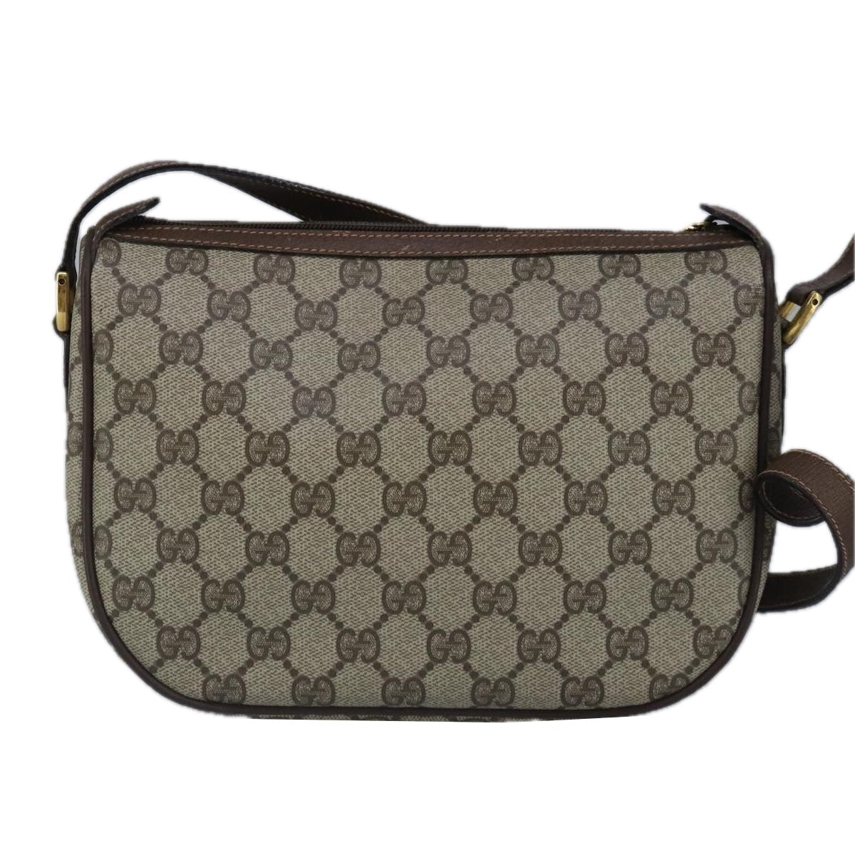 GUCCI GG Supreme Web Sherry Line Shoulder Bag PVC Beige Red 99031
