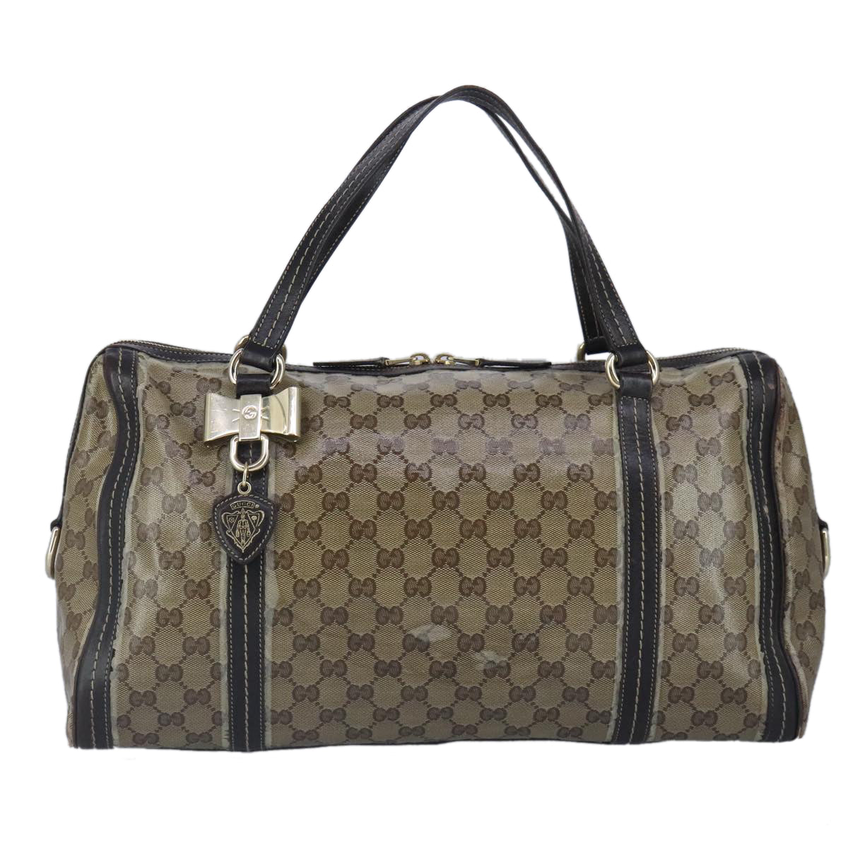 GUCCI GG crystal Hand Bag Beige Gold 181488 99035