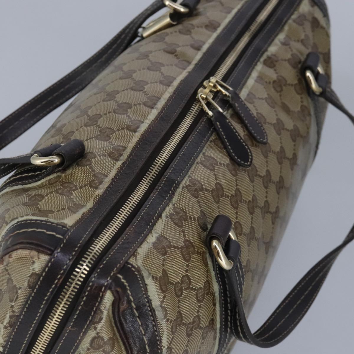 GUCCI GG crystal Hand Bag Beige Gold 181488 99035