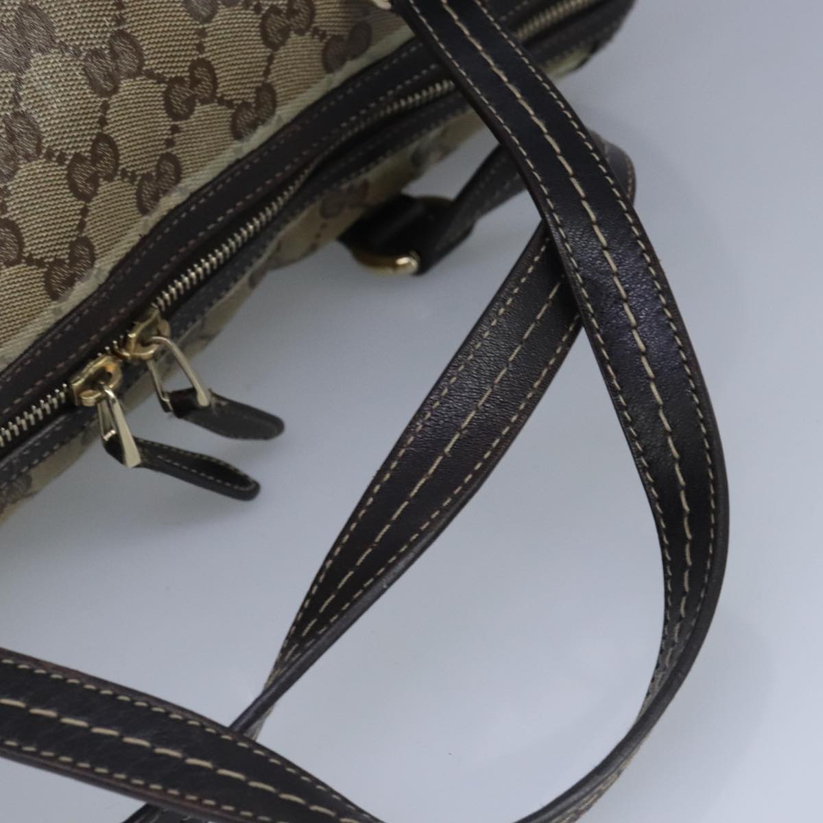 GUCCI GG crystal Hand Bag Beige Gold 181488 99035
