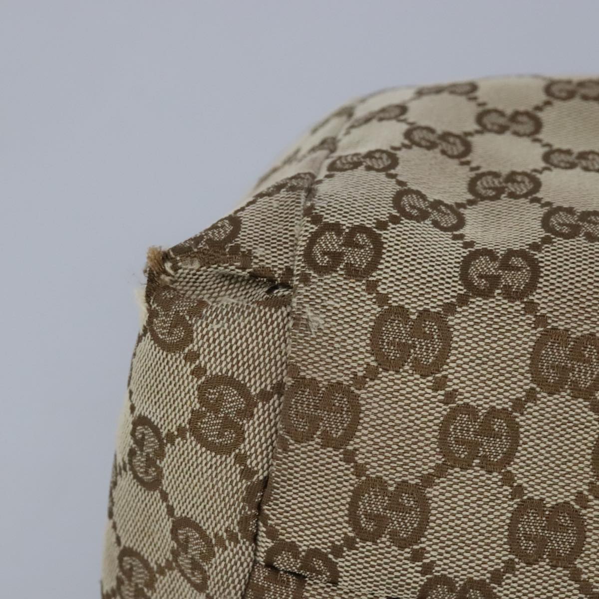 GUCCI GG Canvas Hand Bag Web Sherry Line Beige Gold 211935 99143