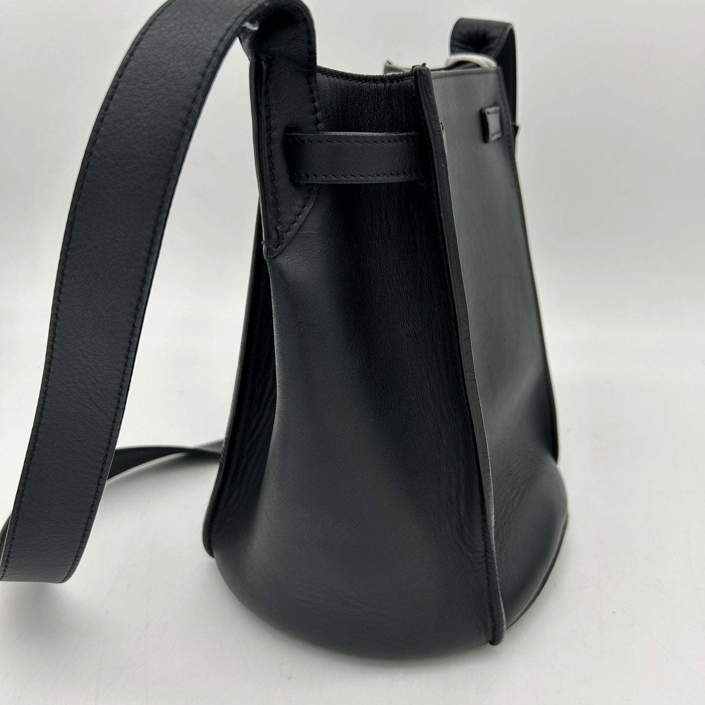 Celine Black Leather Big Bag Bucket Bag Medium