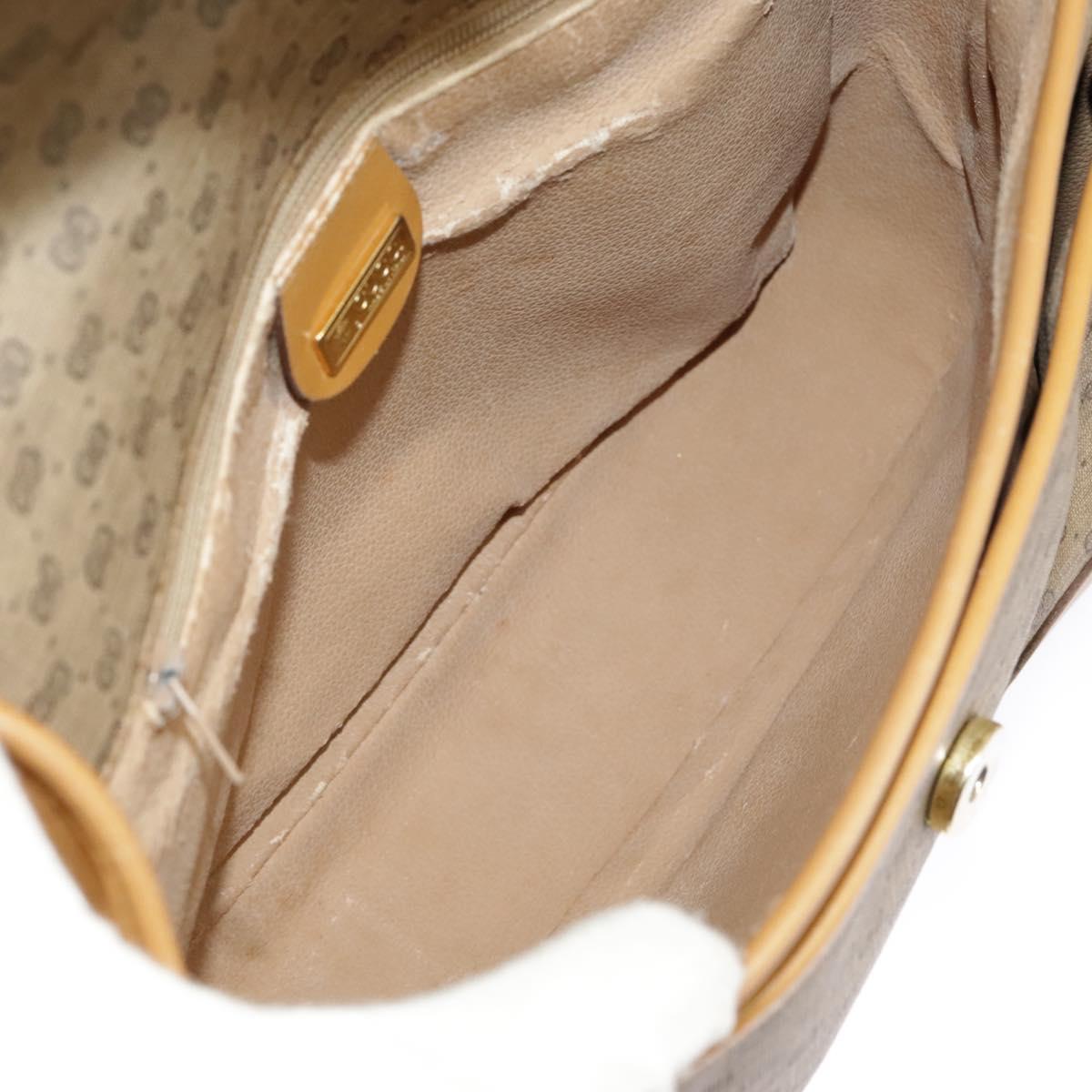 GUCCI Micro GG Supreme Shoulder Bag PVC Beige Gold 99301