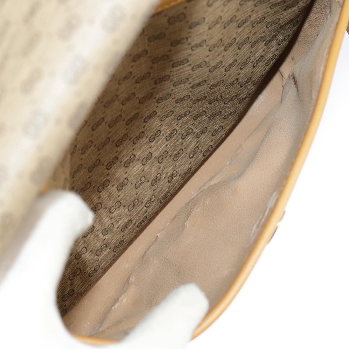 GUCCI Micro GG Supreme Shoulder Bag PVC Beige Gold 99301