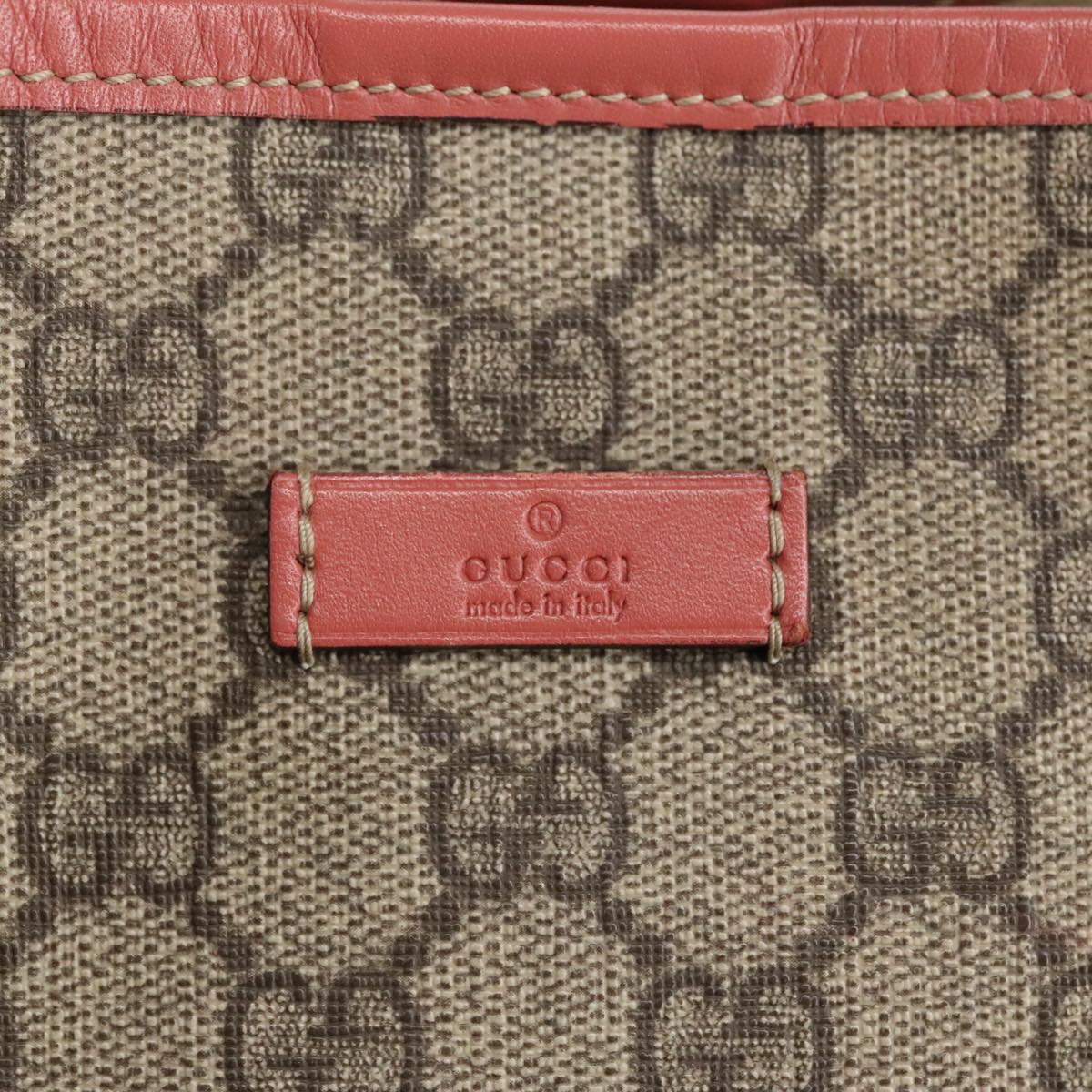 GUCCI GG Supreme Shoulder Bag PVC Beige 197953 99318