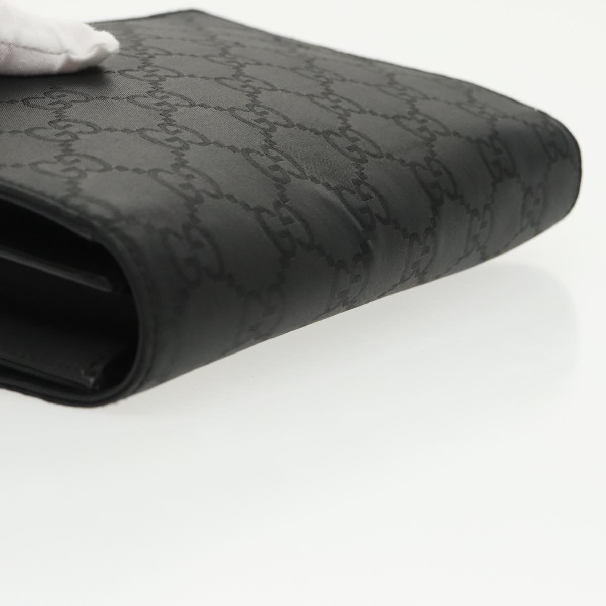 GUCCI GG Canvas Clutch Bag Black Silver 018 1600 99320